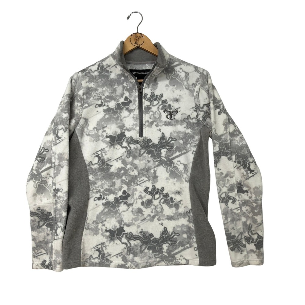 True Timber Womens Camo Fleece‎ 14 Zip Pullover Jacket Size S